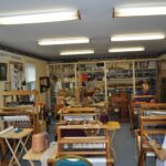 Another shot of the weaving room at Thousand Islands Museum Another shot of the weaving room